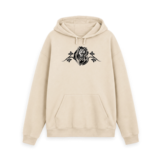 Oat Printed Hoody Front