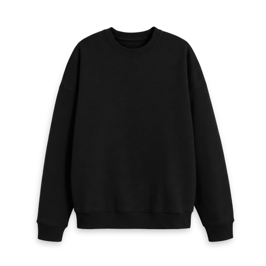 Black Printed Sweater Front