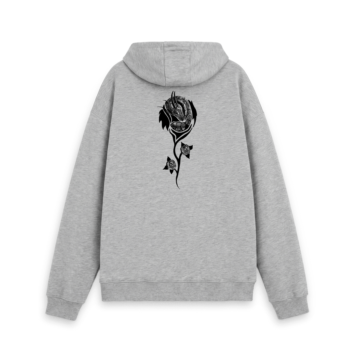 Athletic Grey Printed Hoody Back