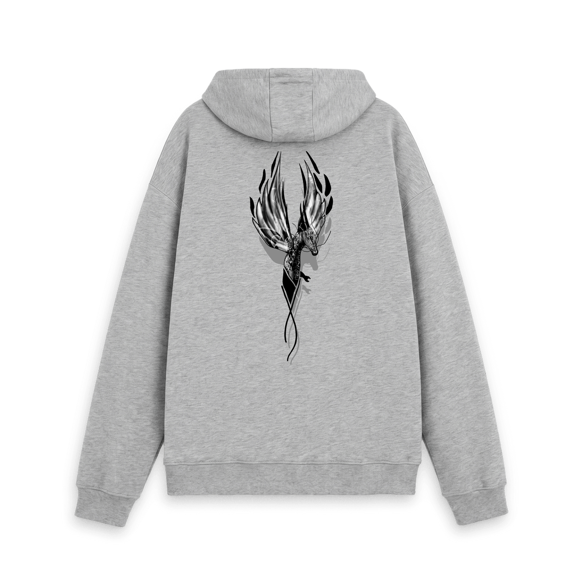 Athletic Grey Printed Hoody Back