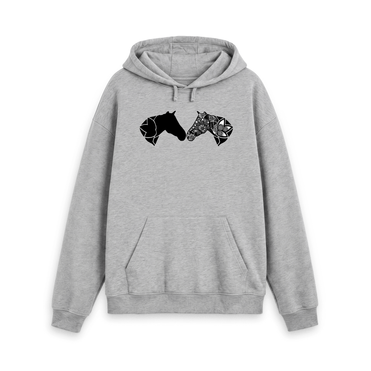 Athletic Grey Printed Hoody Front