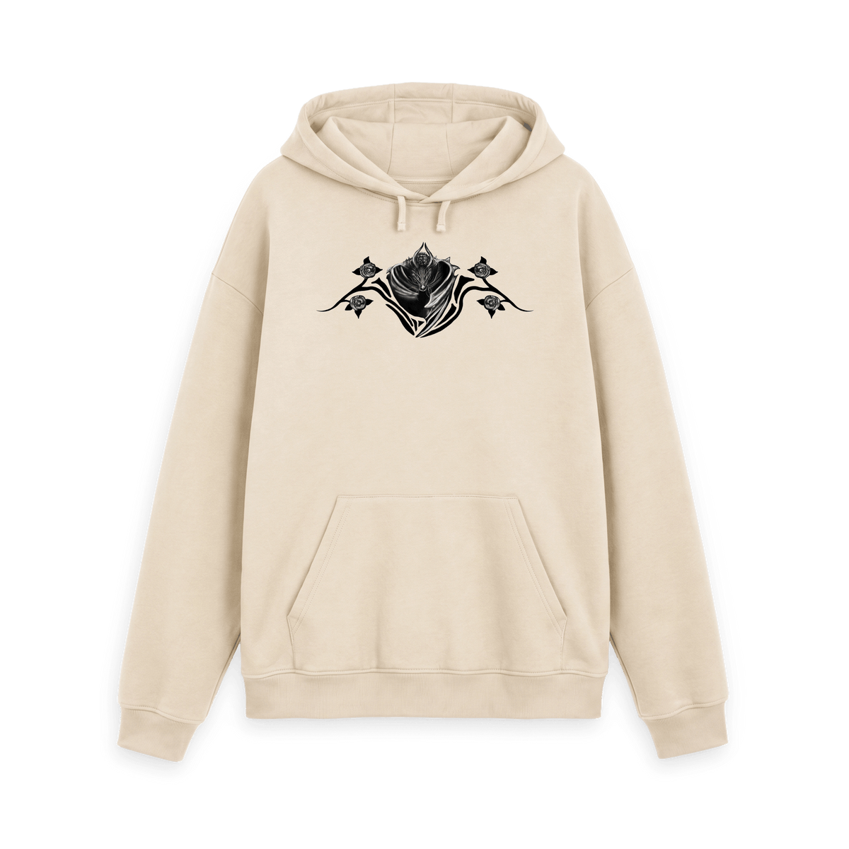 Oat Printed Hoody Front