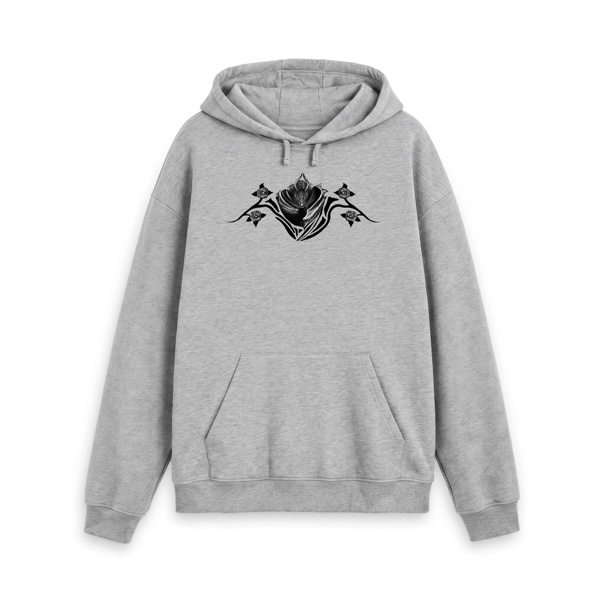 Athletic Grey Printed Hoody Front