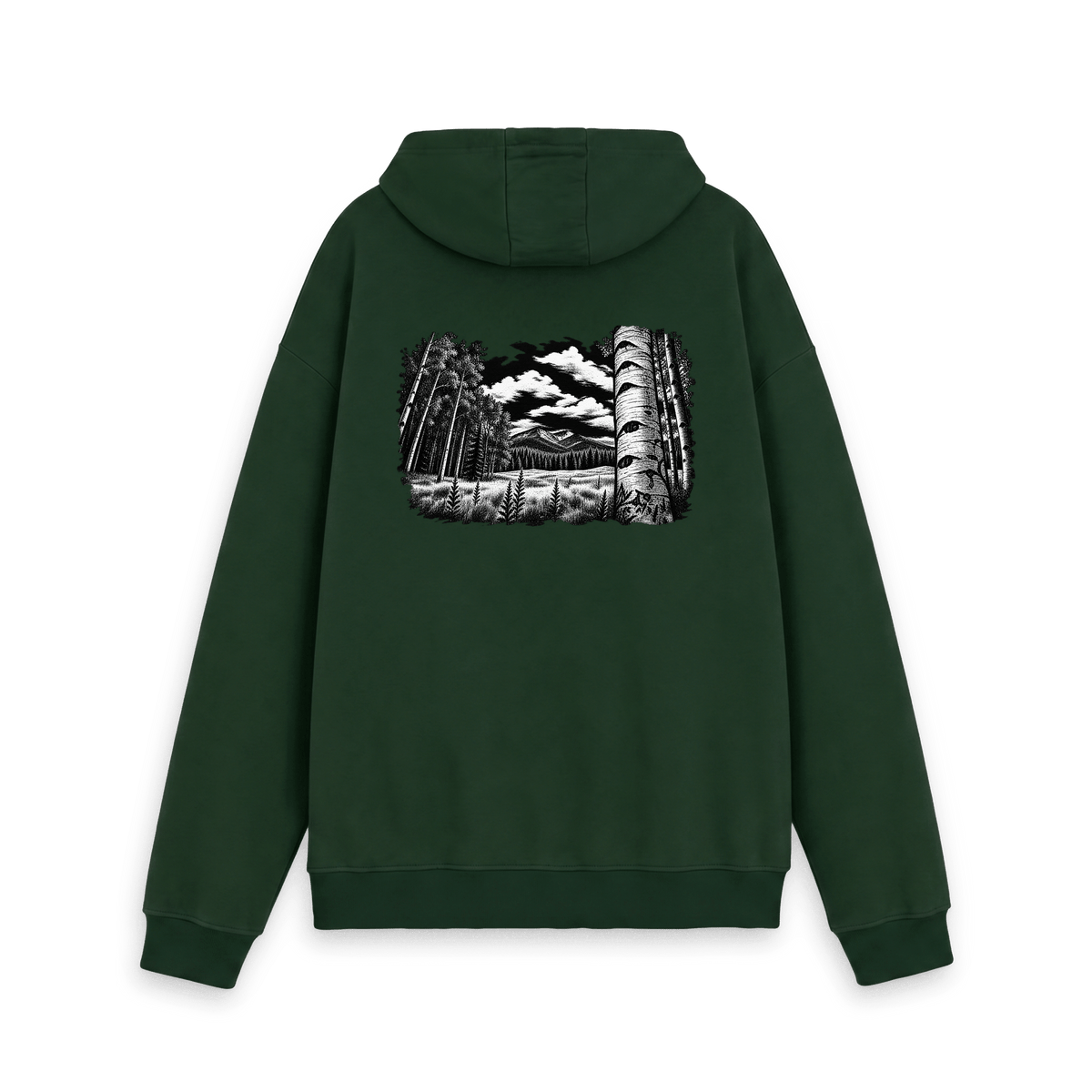 Evergreen Printed Hoody Back