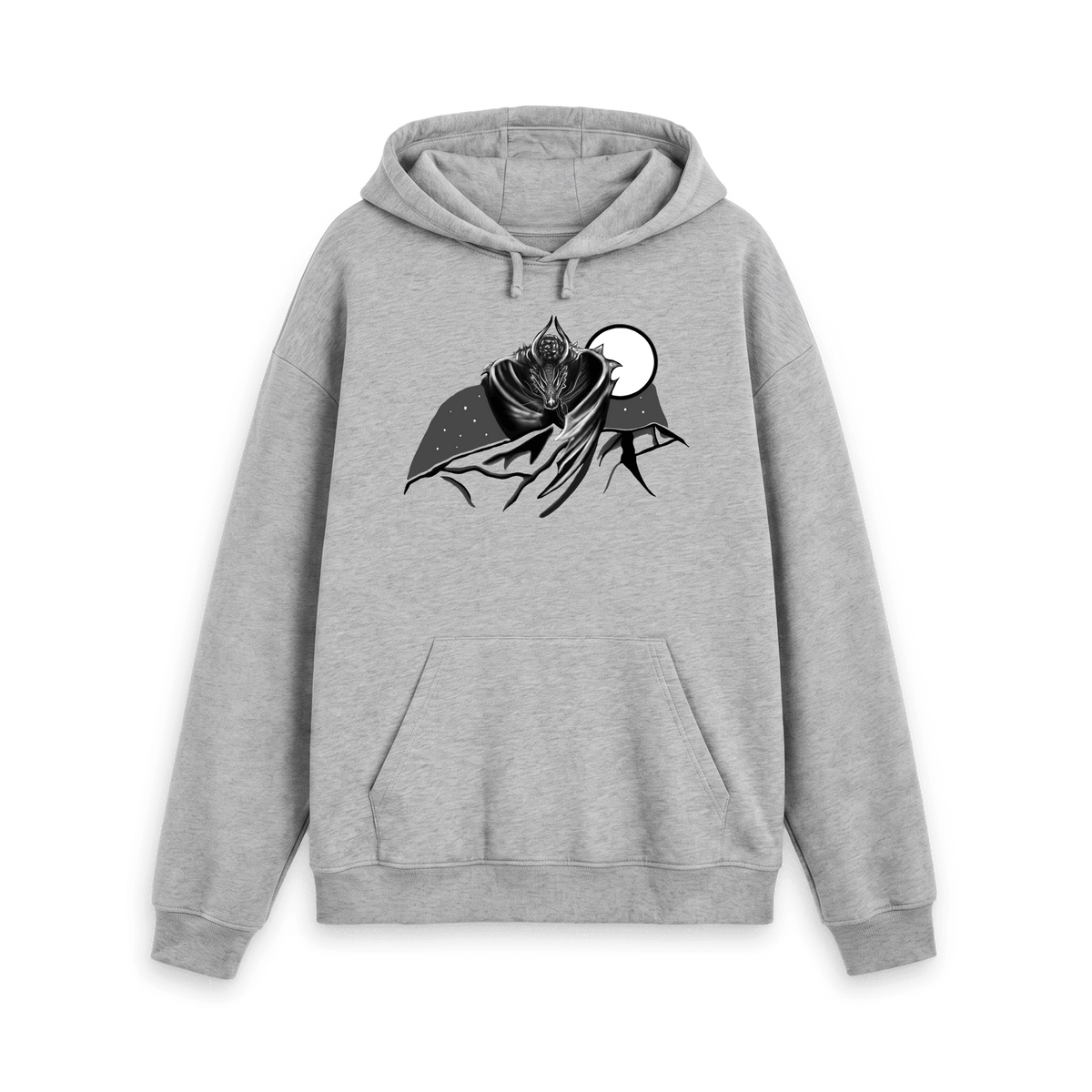 Athletic Grey Printed Hoody Front