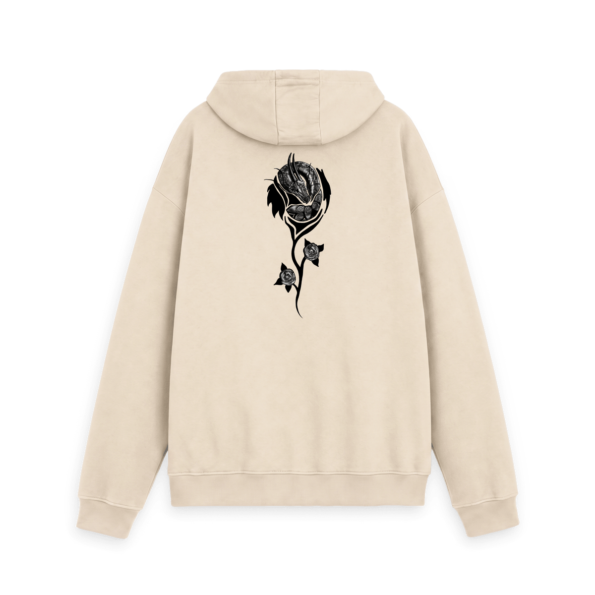 Oat Printed Hoody Back