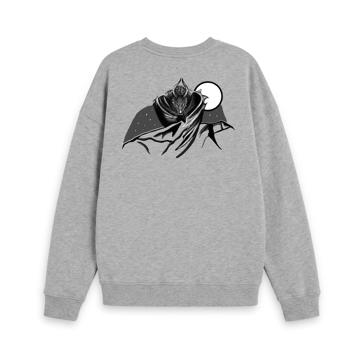 Athletic Grey Printed Sweater Back