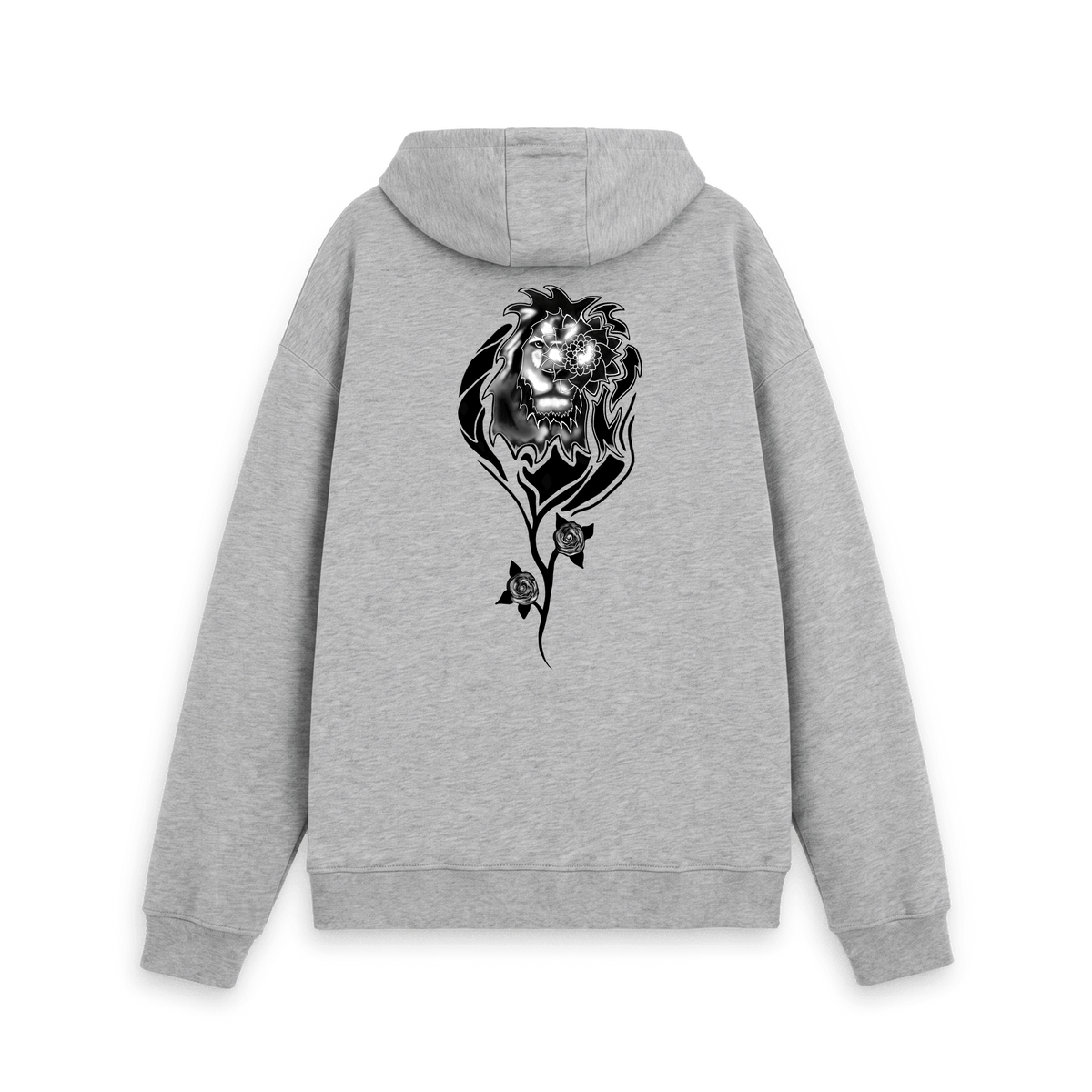 Athletic Grey Printed Hoody Back