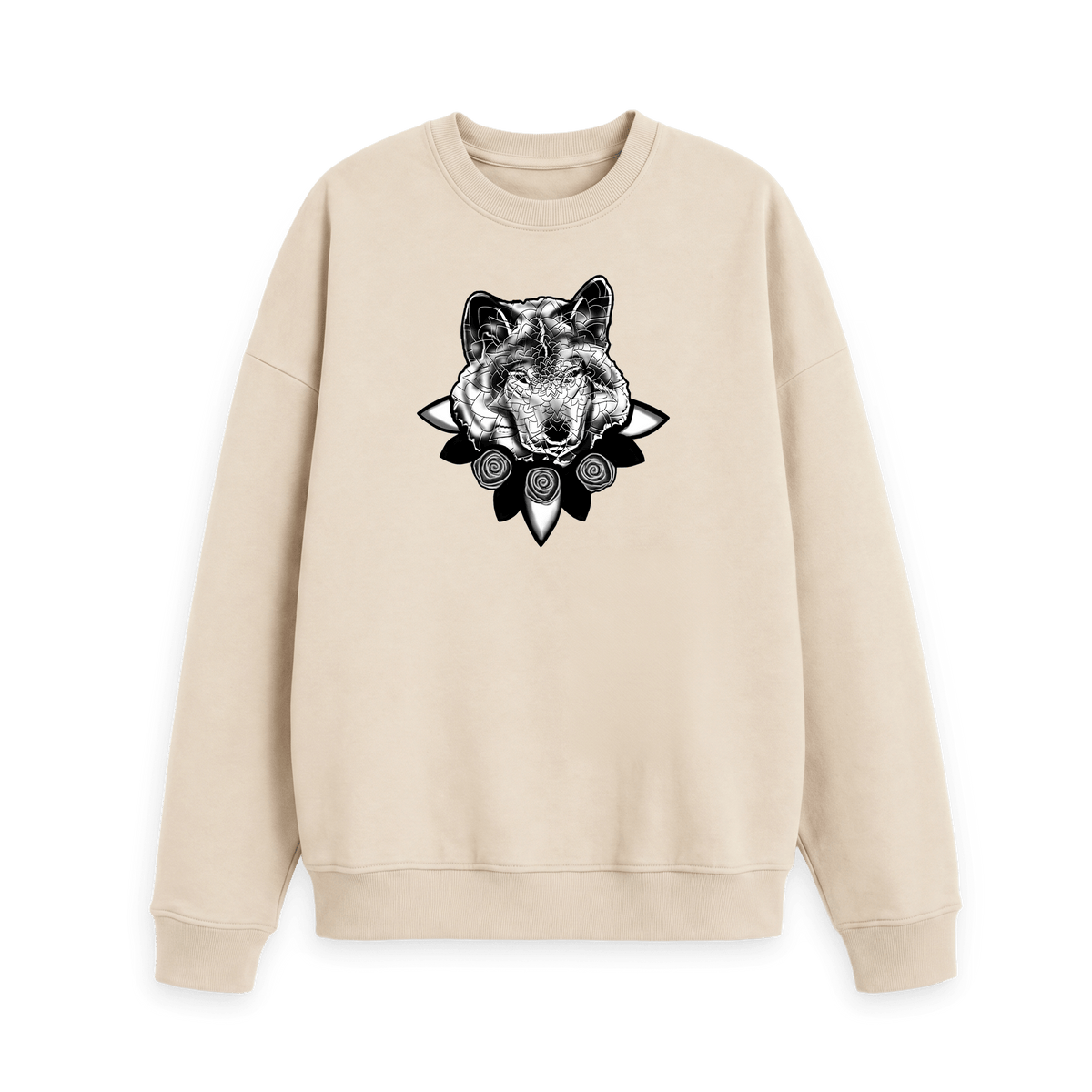 Oat Printed Sweater Front