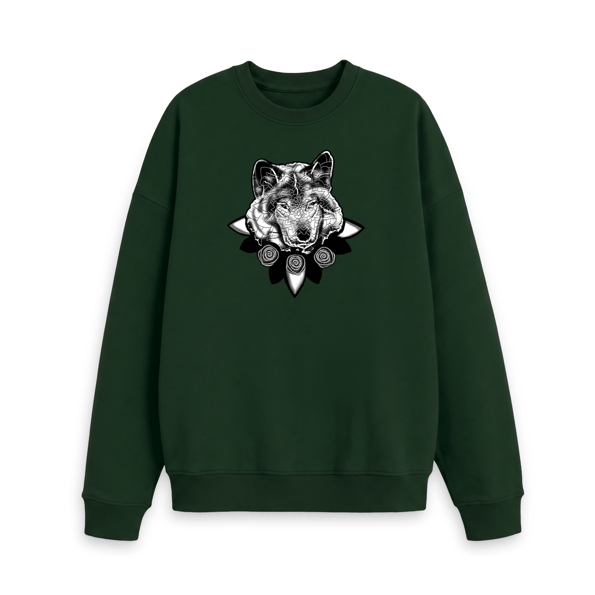 Evergreen Printed Sweater Front