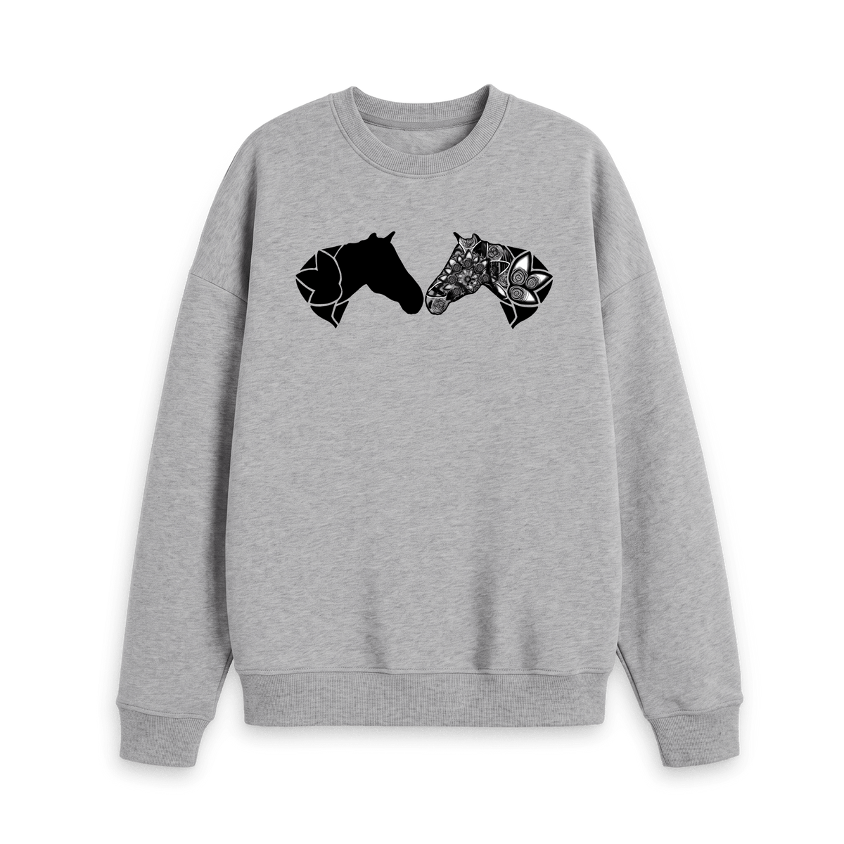 Athletic Grey Printed Sweater Front
