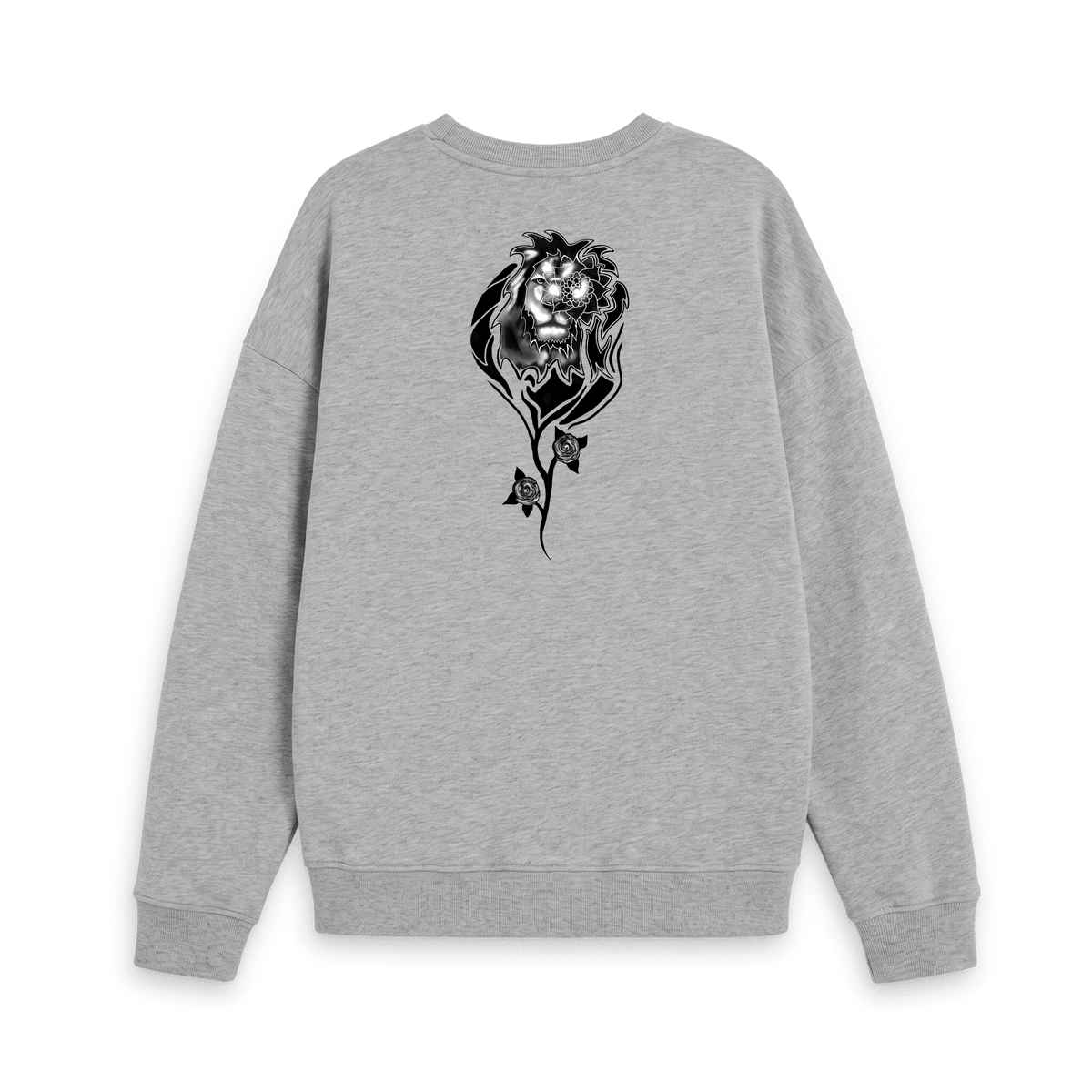 Athletic Grey Printed Sweater Back