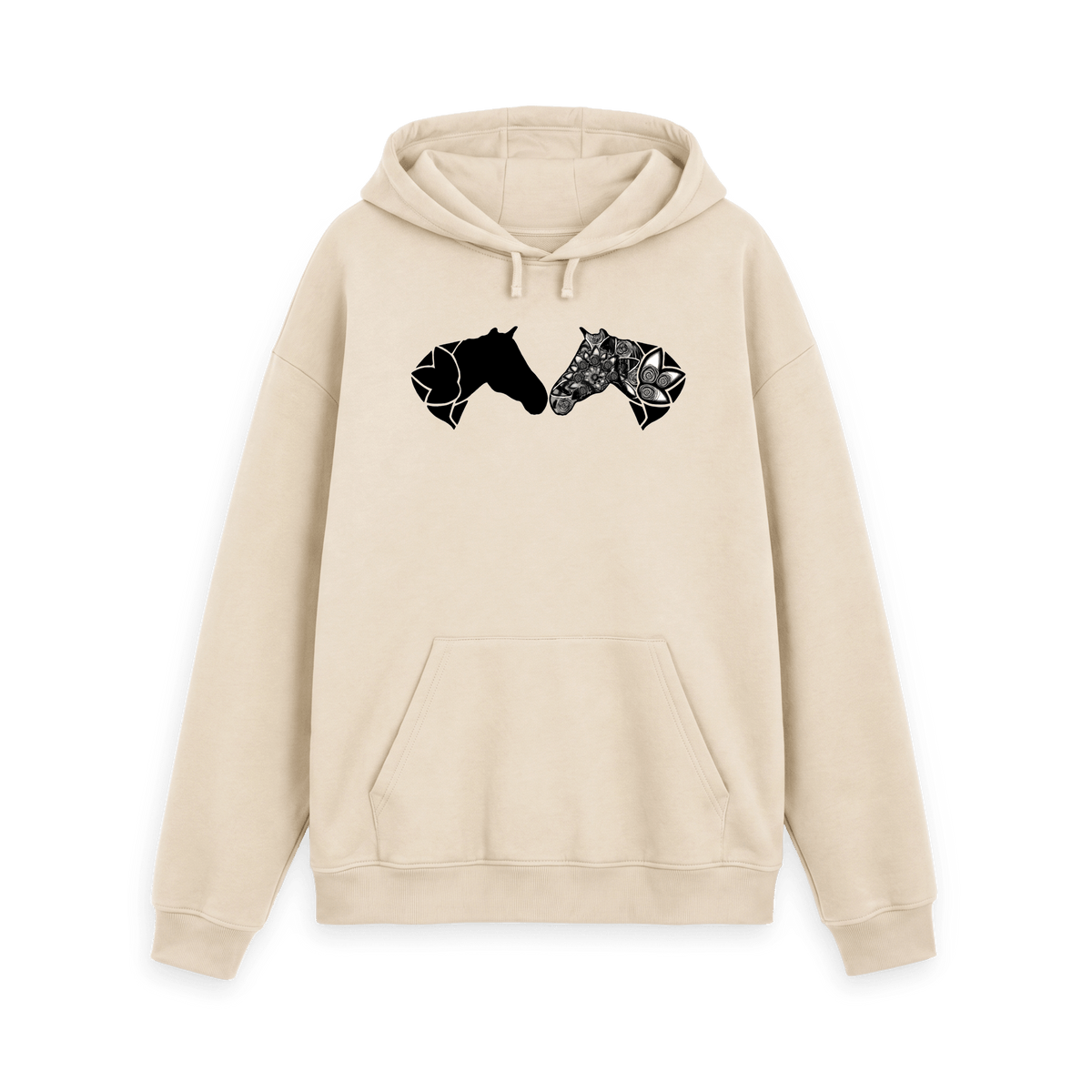 Oat Printed Hoody Front