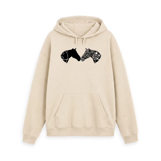 Oat Printed Hoody Front