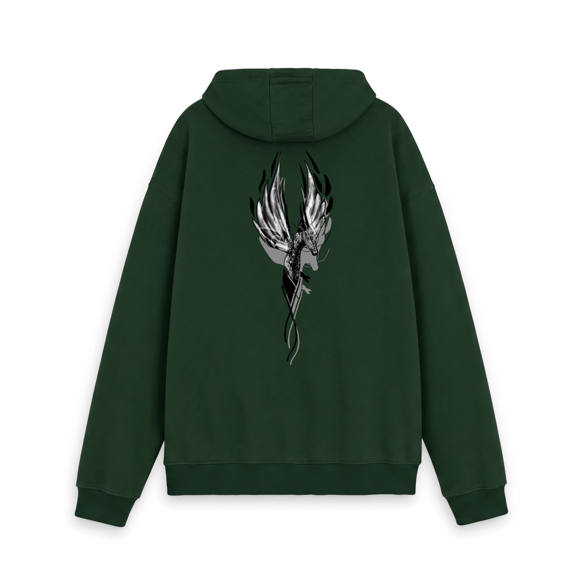 Evergreen Printed Hoody Back