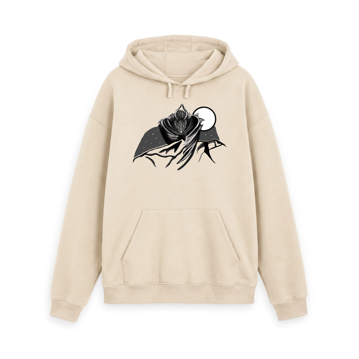 Oat Printed Hoody Front