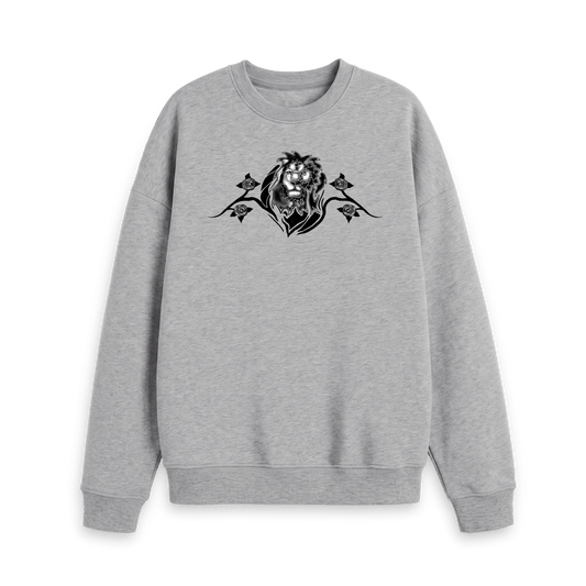Athletic Grey Printed Sweater Front